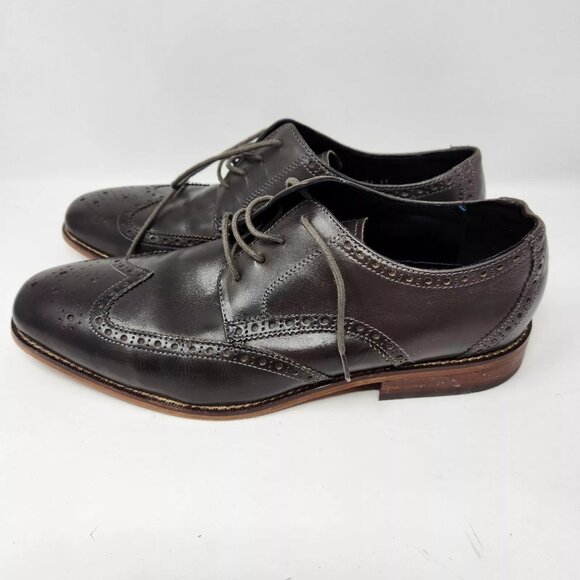 Florsheim Gray Leather Wingtip Dress Shoes Size 10 D mens main image 6